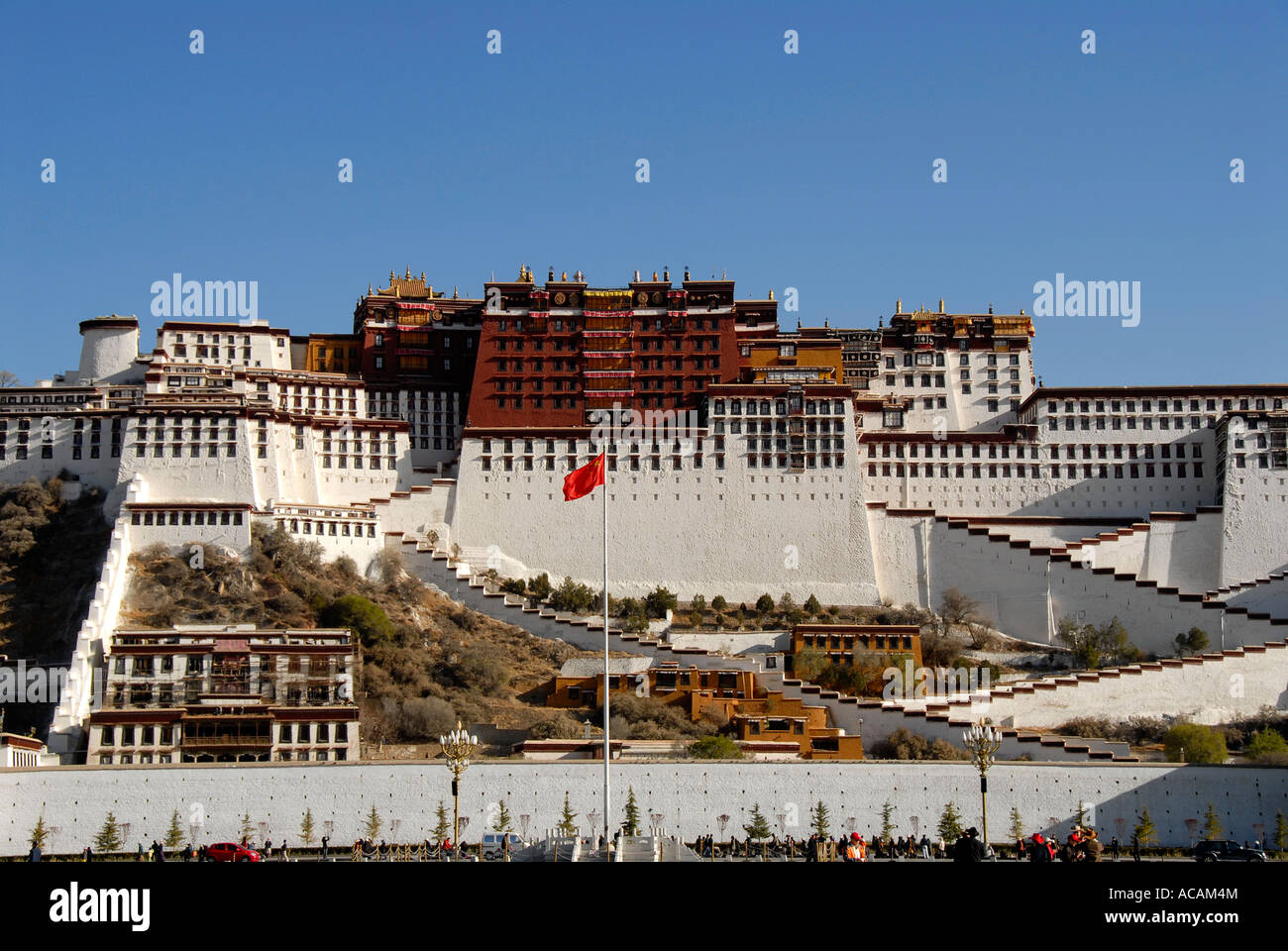 Potala winter palace of the Dalai Lama Lhasa Tibet China Stock Photo