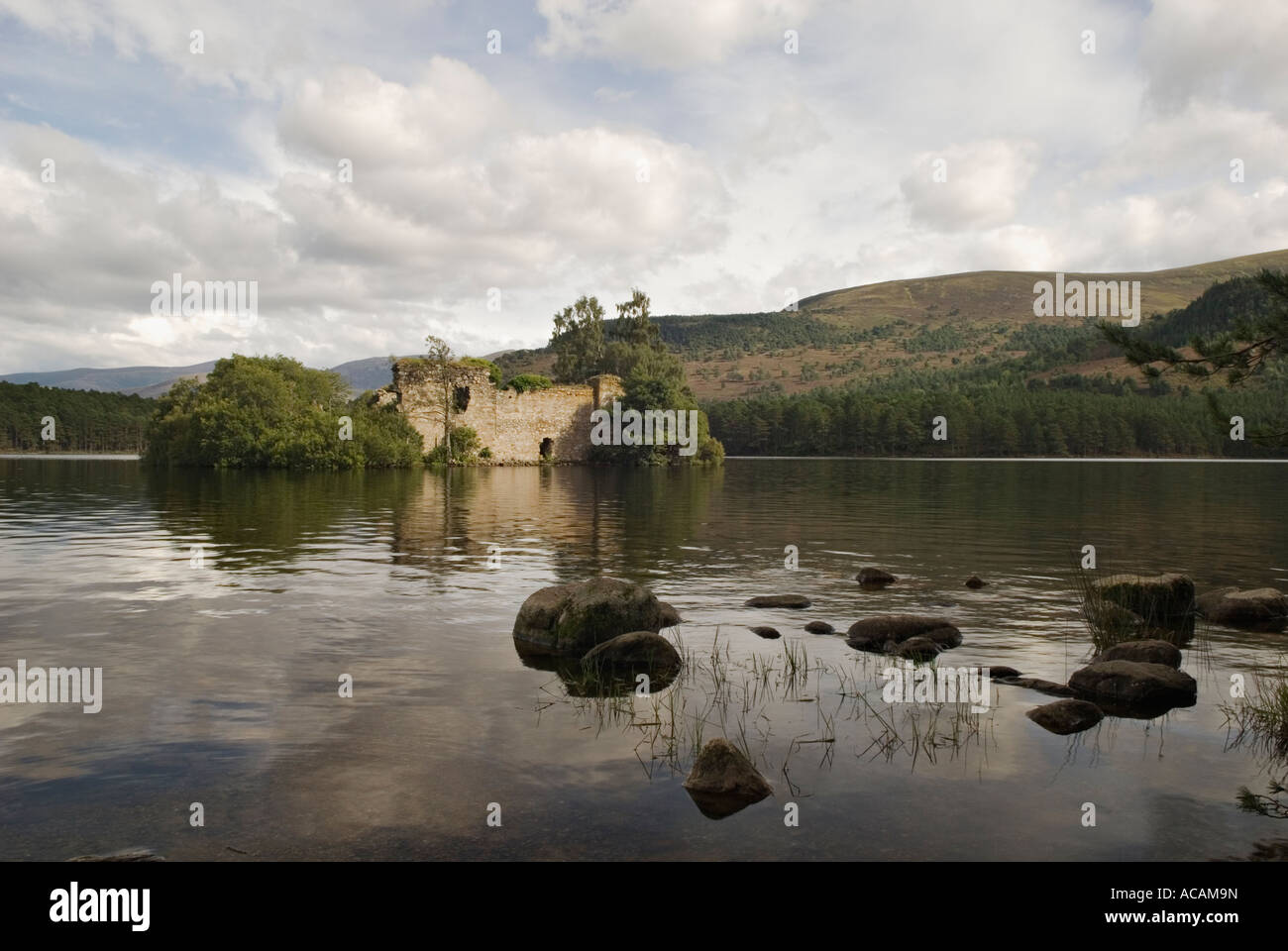 Loch an Eilean Castle Rothiemurchus Estate Scotland Stock Photo