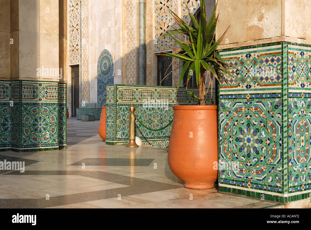 Detail of Hassan II Mosque, Casablanca, Morocco, Africa Stock Photo