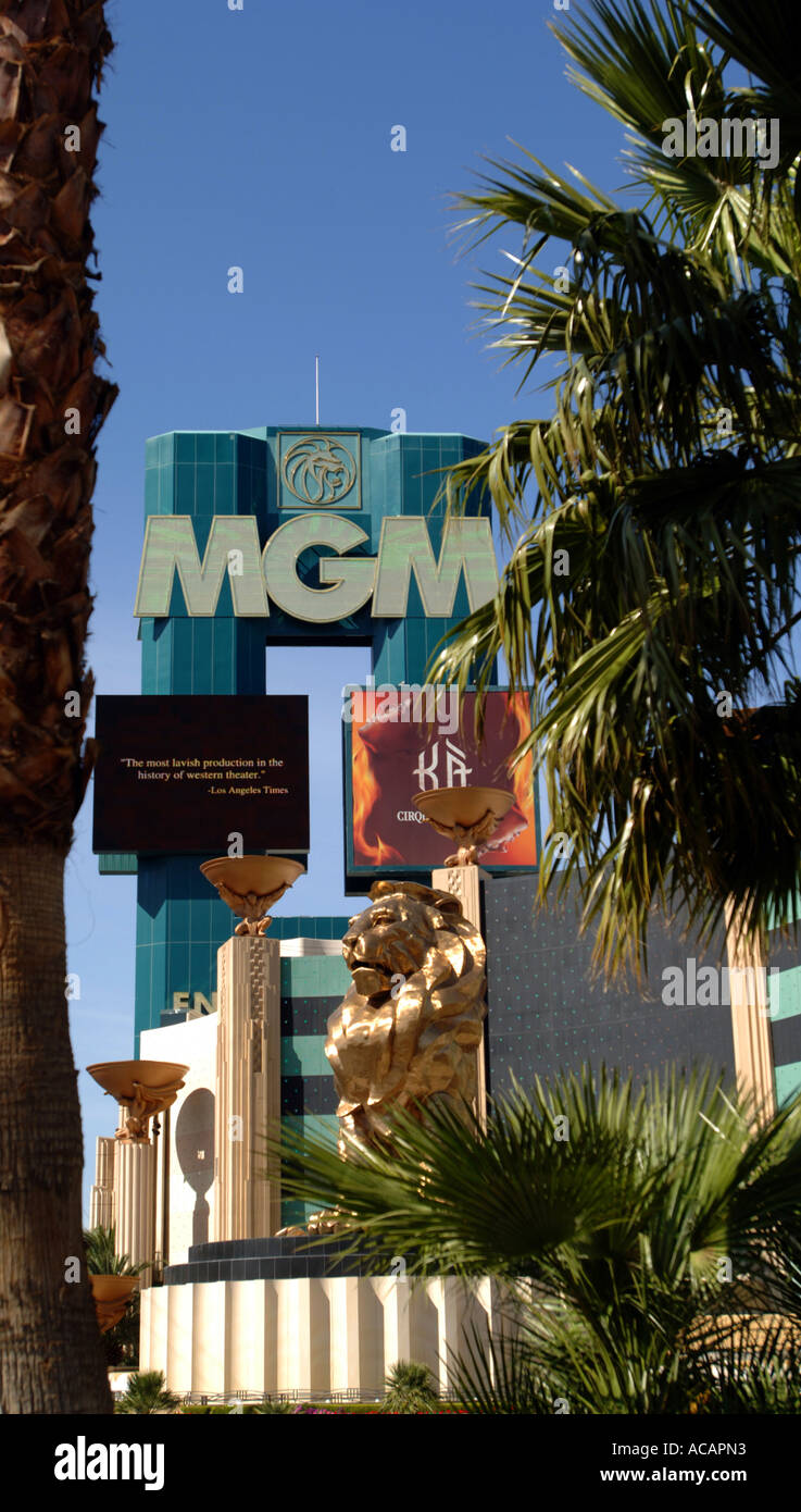 Mgm Hotel And Casino Nevada Usa Stock Photo 7484114 Alamy