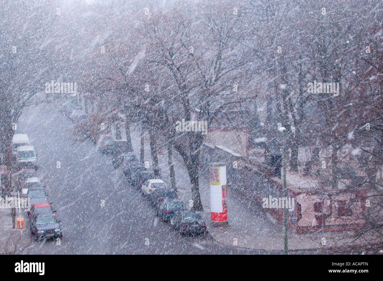 Snow flurry in Berlin Berlin-Kreuzberg, Germany Stock Photo