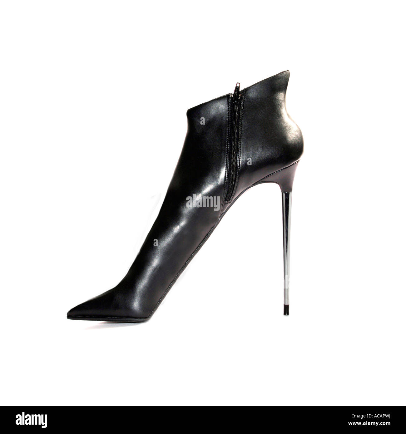 Black lady's shoe Stock Photo