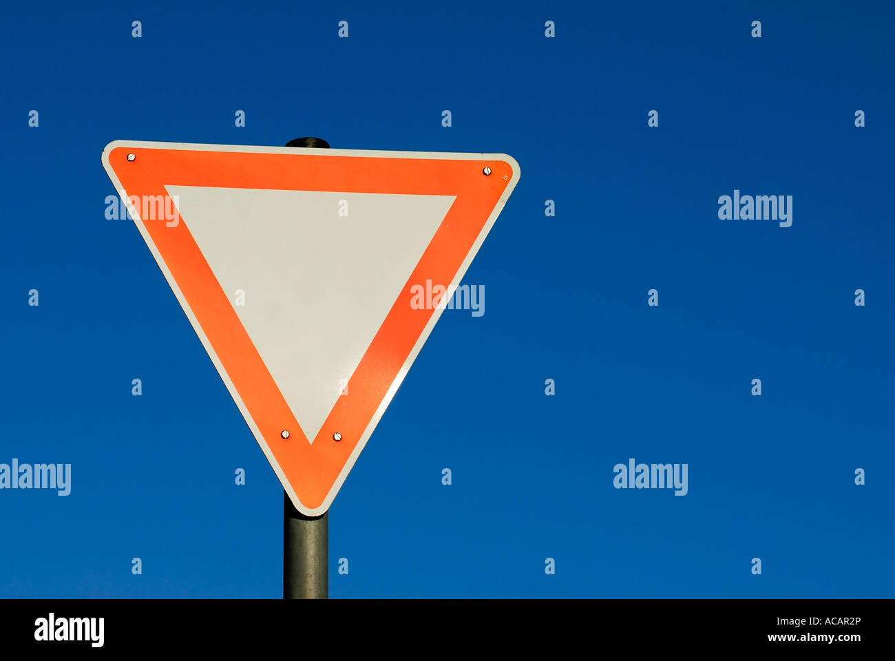 Give way sign Stock Photo