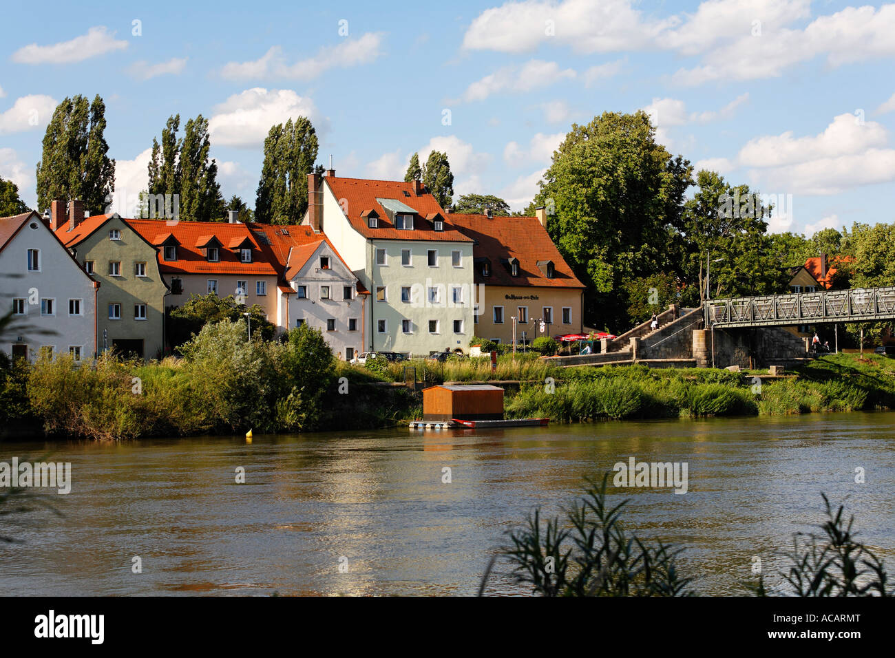 Regensburg, Danube, Upper Palatinate, Bavaria, Germany Stock Photo