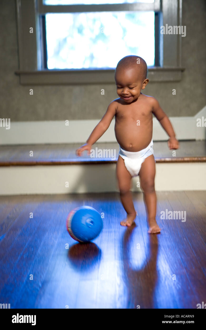 Baby and ball Stock Photo Alamy