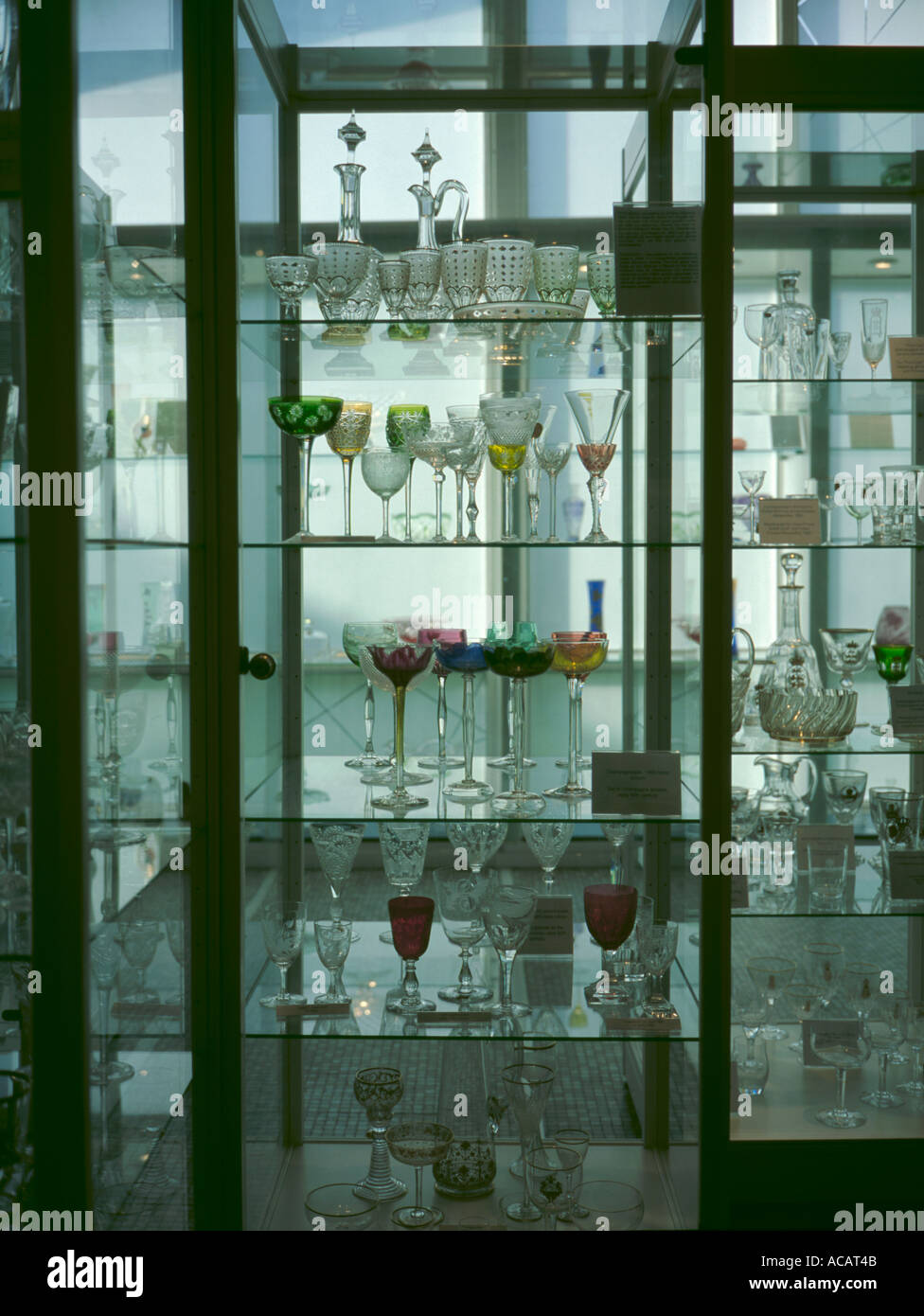 Display of glassware, Kosta Boda glasbruk (glass works), Kosta, Kalmar Län,  Småland, Sweden Stock Photo - Alamy