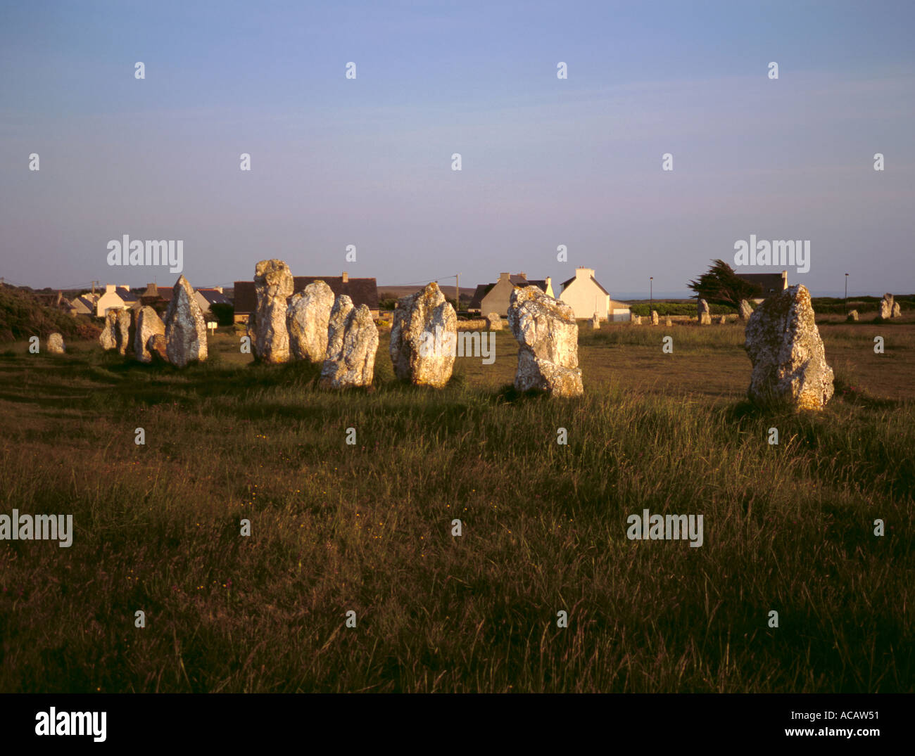 Alignements de Lagatjar, Camaret sur Mer, at sunset, Presqu'ile de — free download
