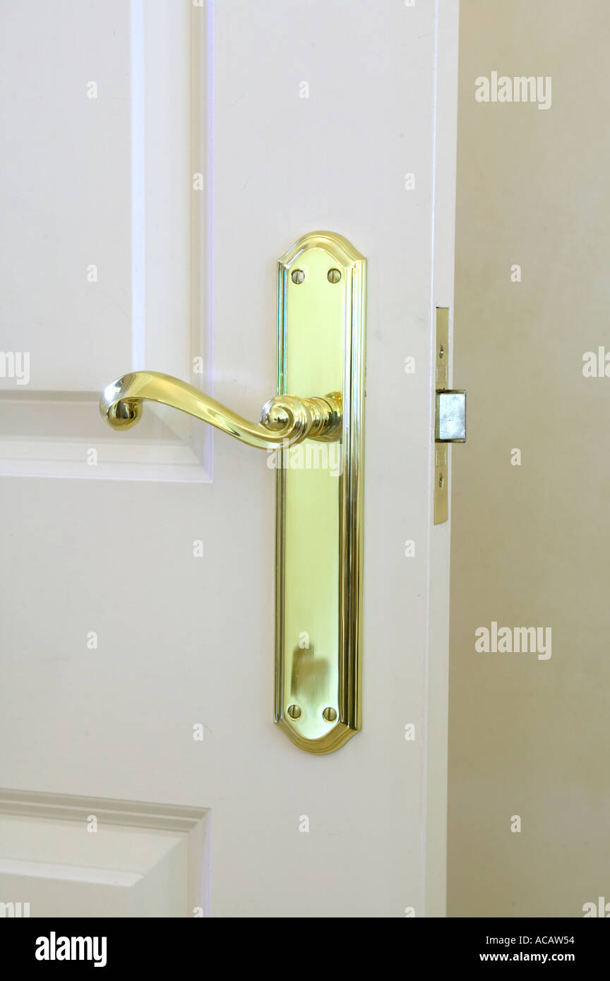 door handle in new house Stock Photo