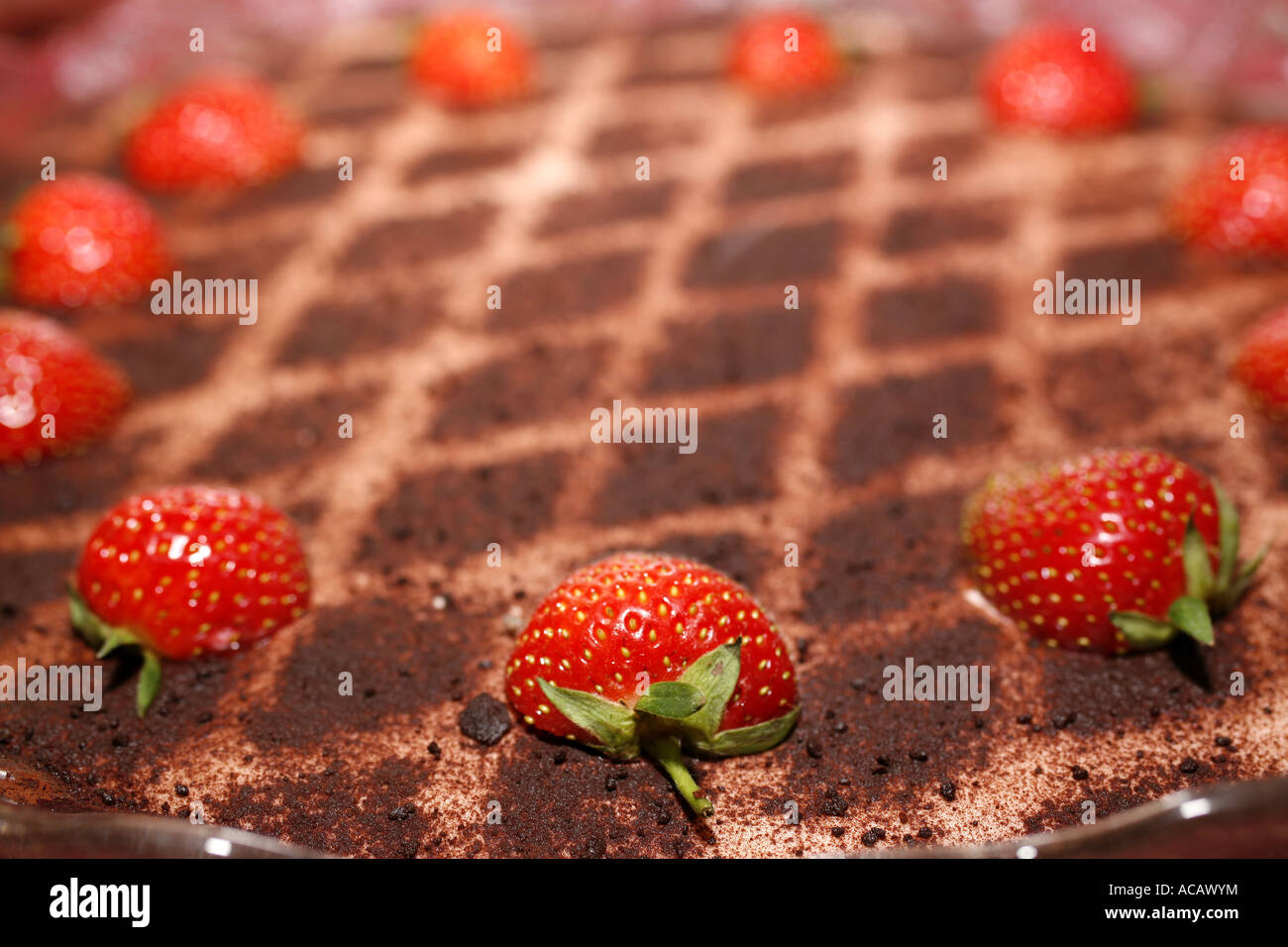 Strawberry chocolate cake Stock Photo - Alamy
