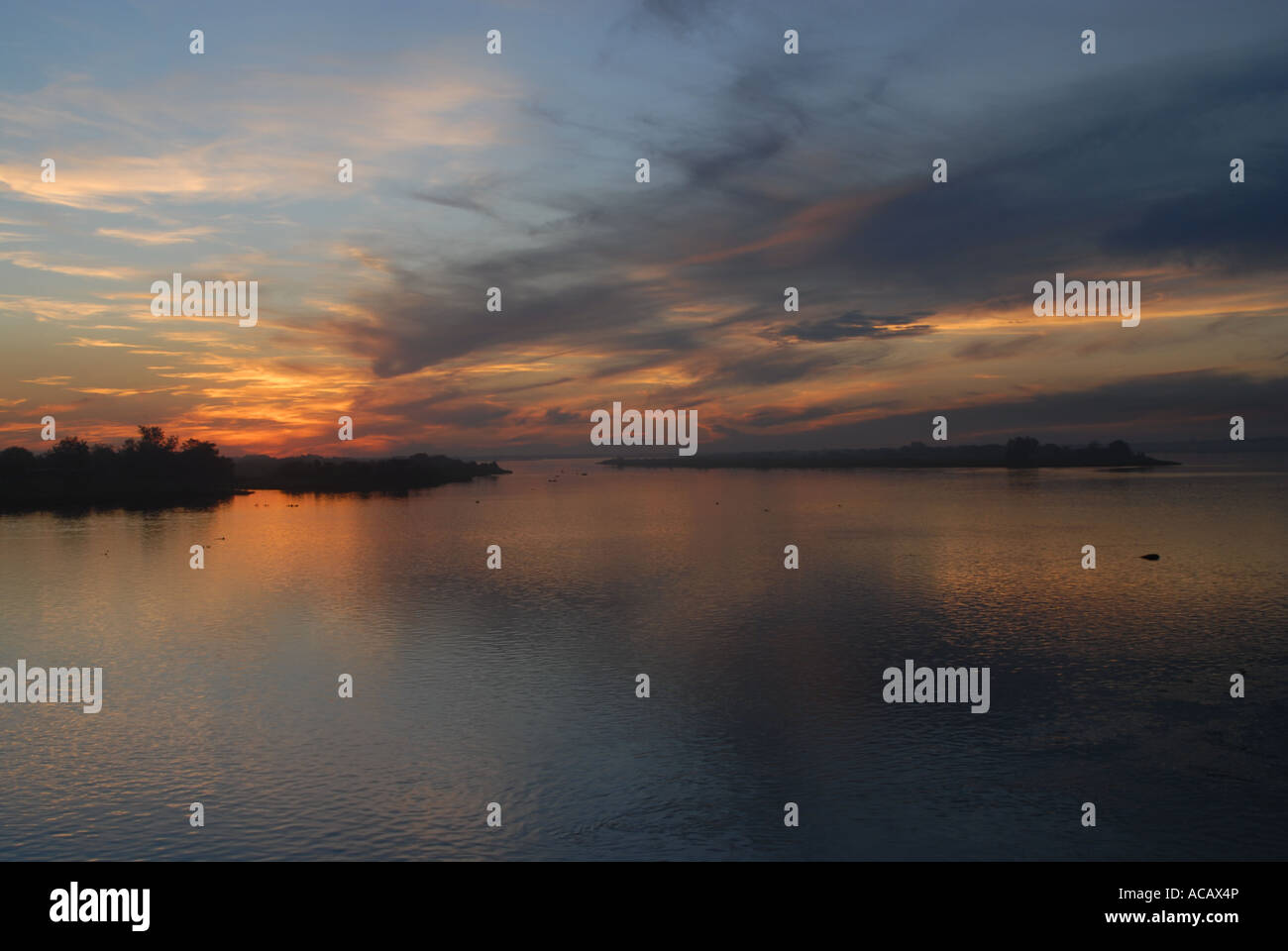 Sunset at the Rio Paraguay, Concepcion, Paraguay Stock Photo Alamy