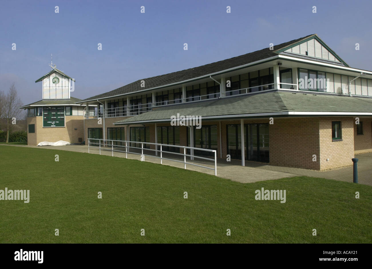 Cricket Pavillion Campbell Park Milton Keynes Buckinghamshire UK Stock