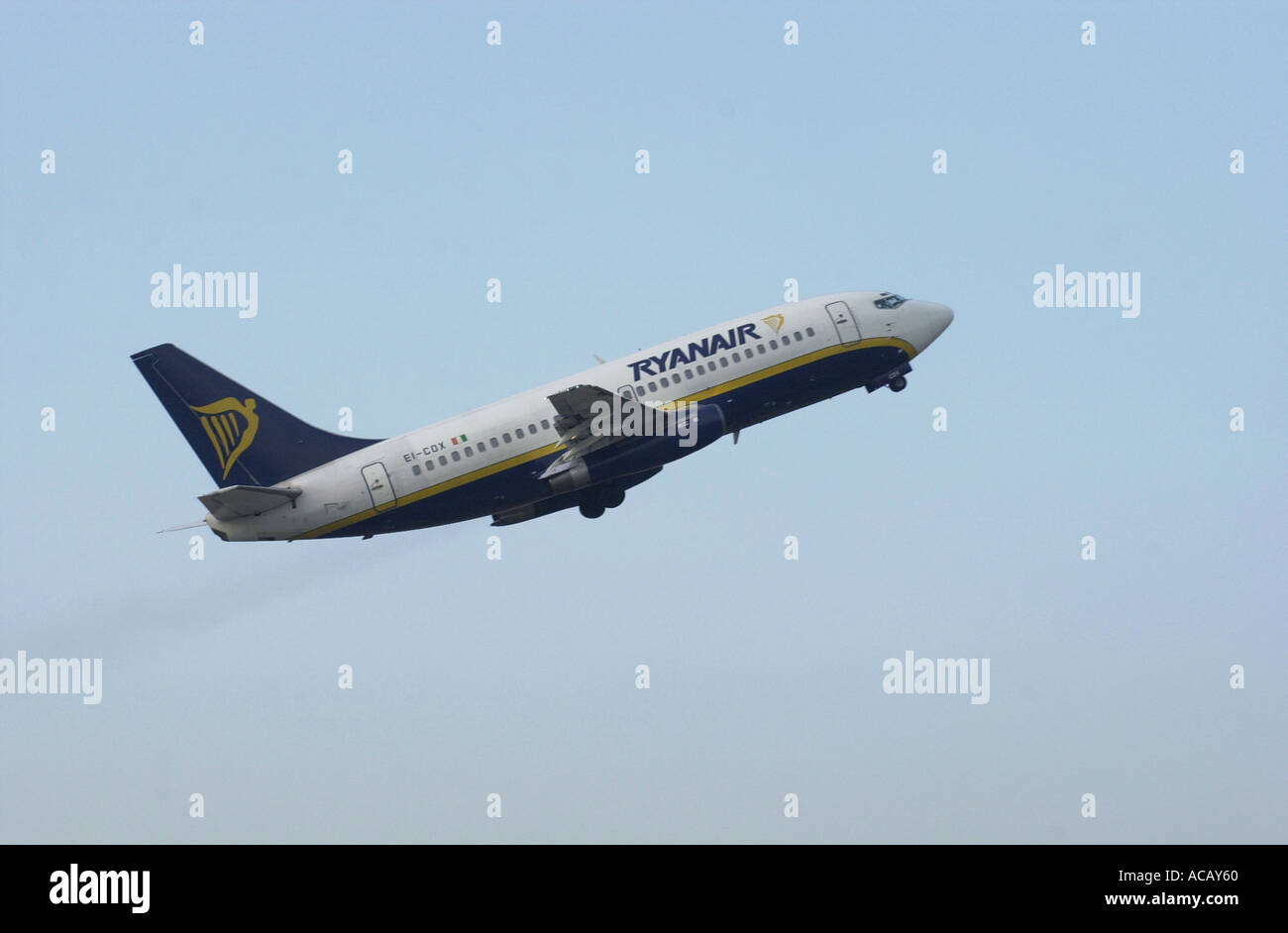 Ryanair plane takes off from London Luton airport UK Stock Photo