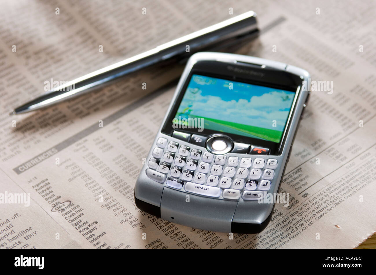 a blackberry mobile phone Stock Photo