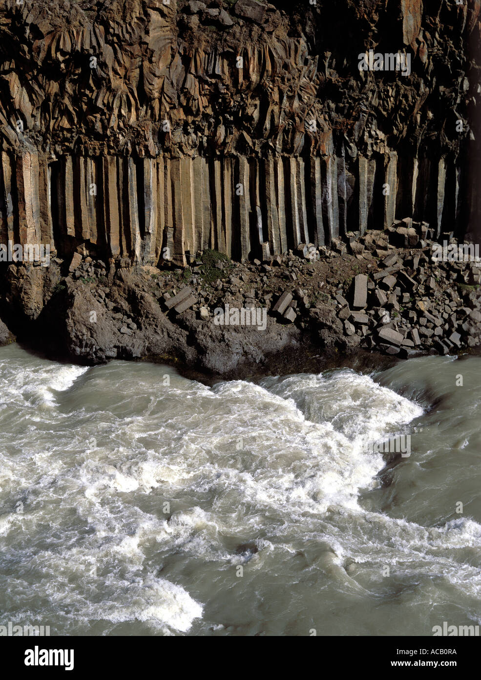 Basaltic formation in Iceland Stock Photo