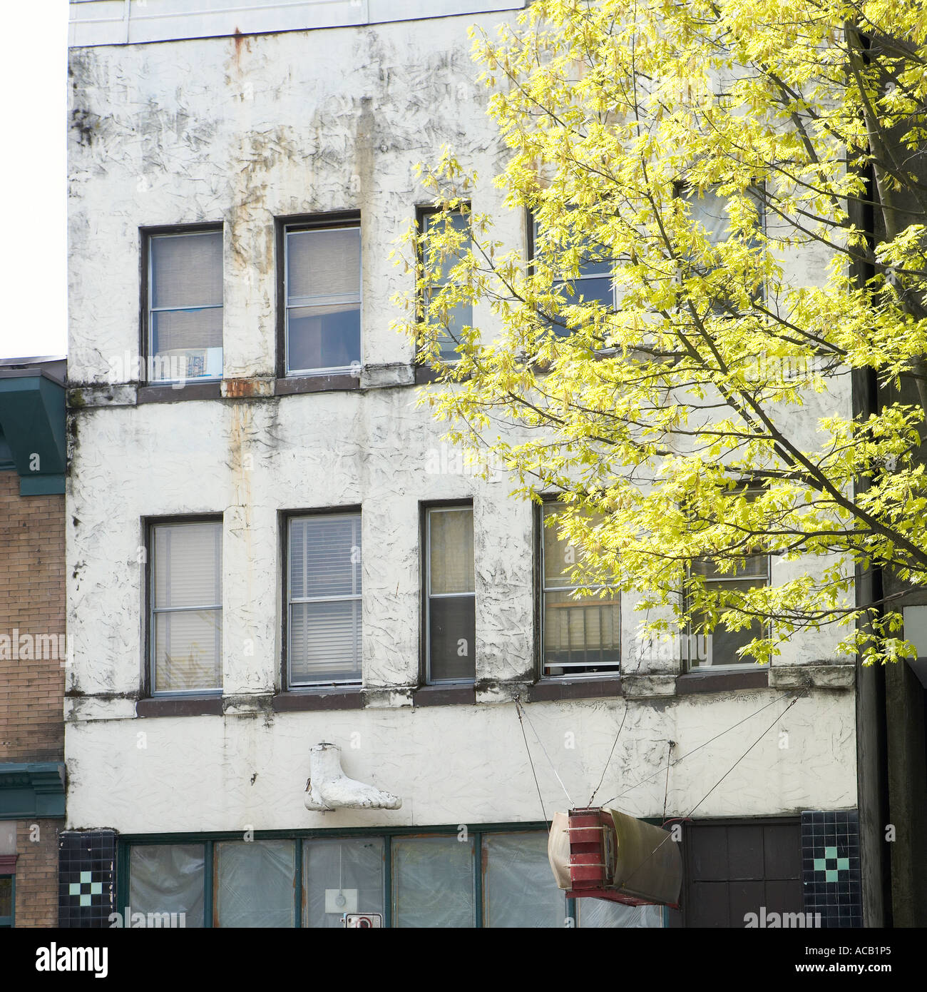 Exterior of apartment hotel Main Street Vancouver British Columbia BC