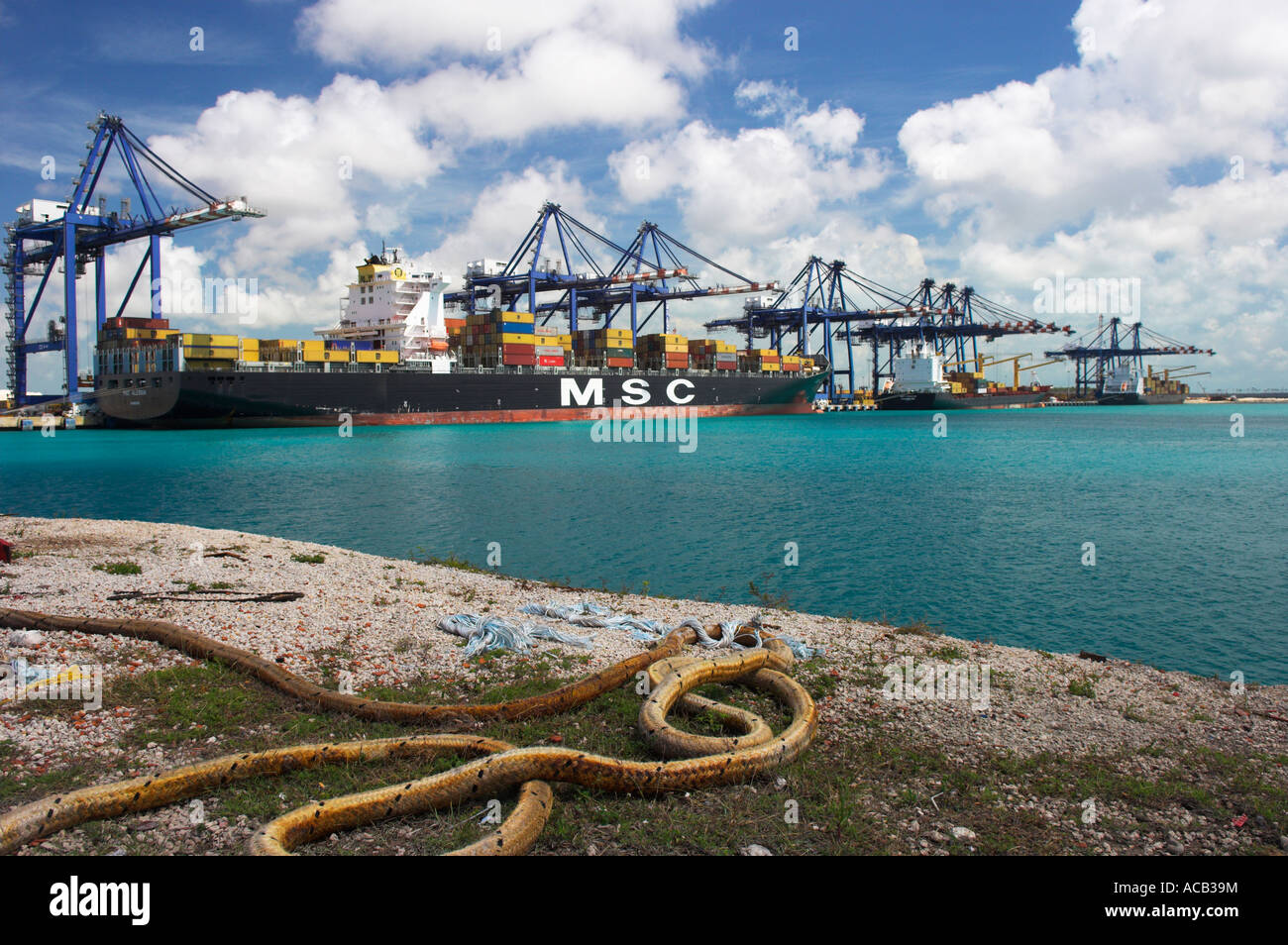 Bahamas grand island freeport port hires stock photography and images