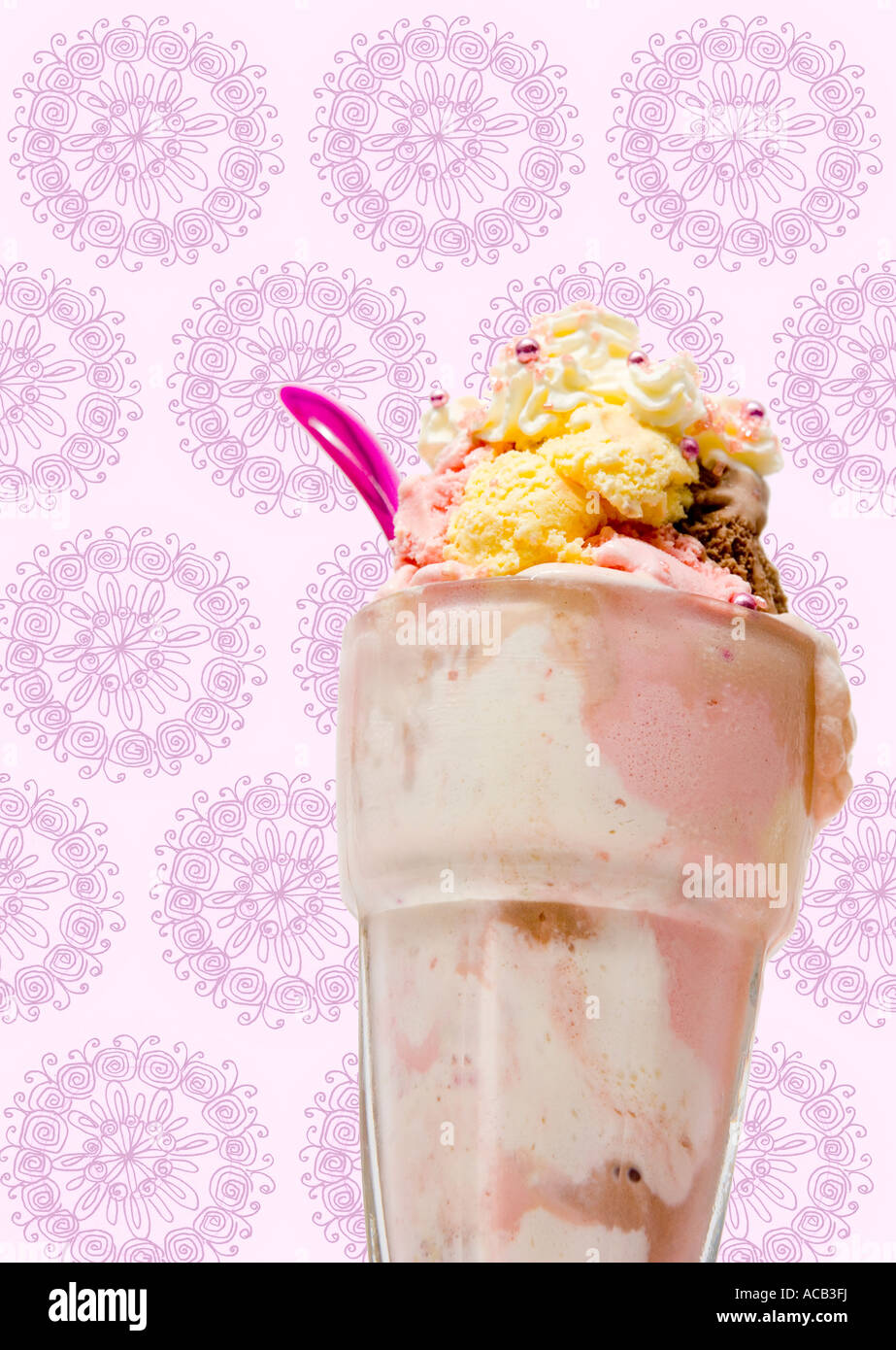 Ice cream sundae Stock Photo