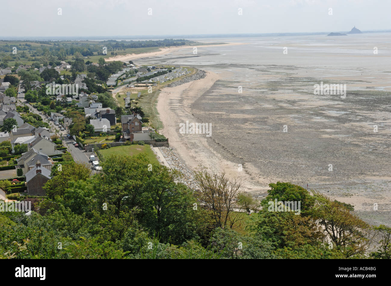 St Jean le Thomas with Mont St Michel in the distance Manche 50 France  Stock Photo - Alamy