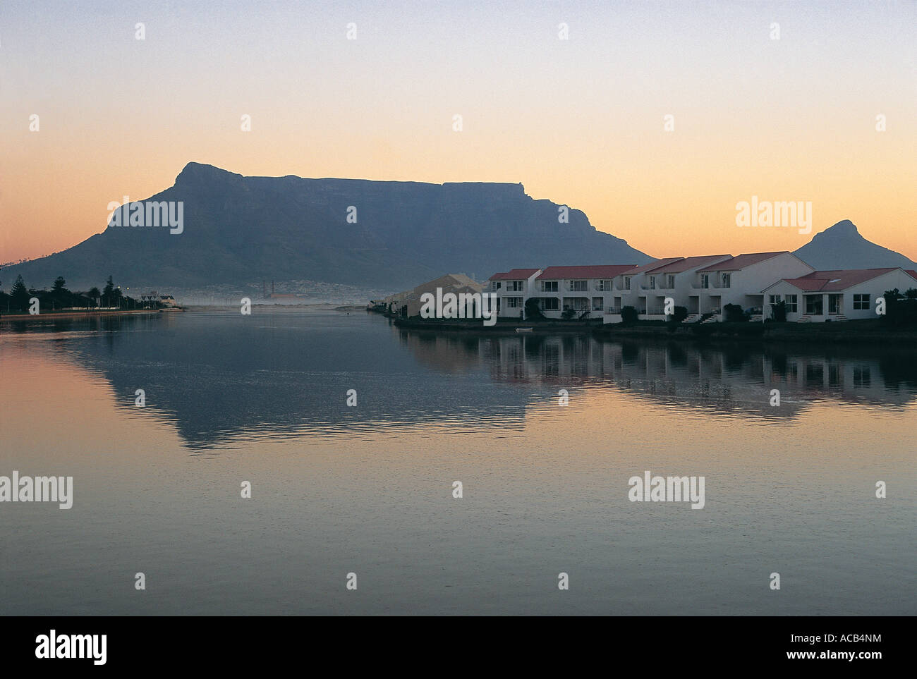 Table Mountain at twilight Cape Town South Africa Stock Photo