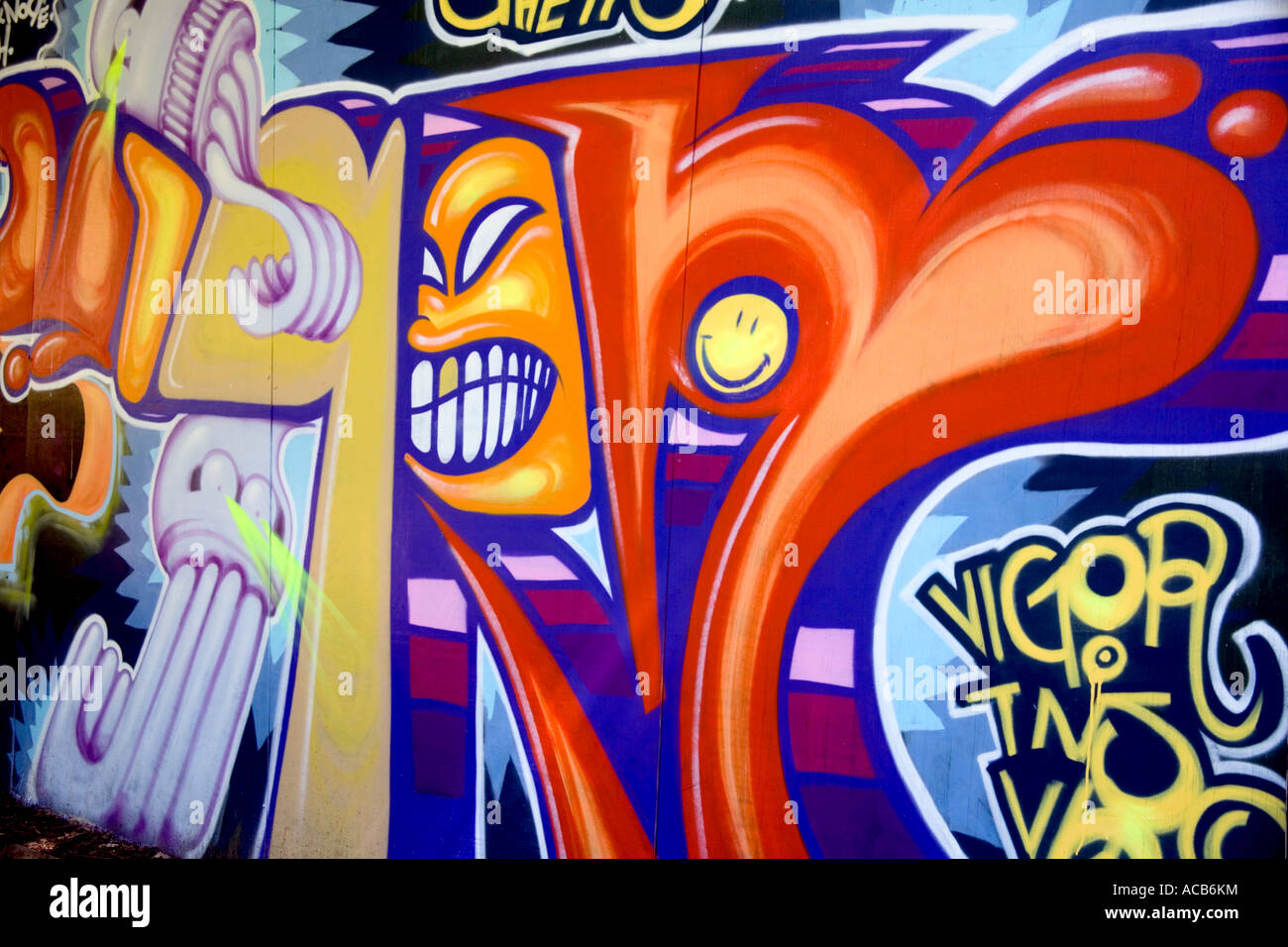 Detail shot of graffiti. Stock Photo