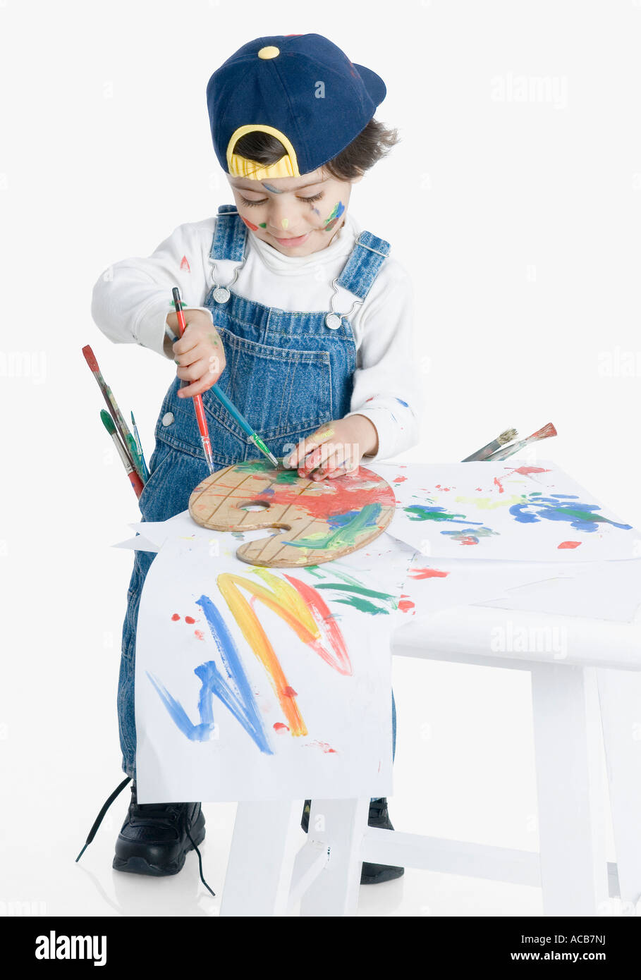 Boy stool studio hi-res stock photography and images - Alamy