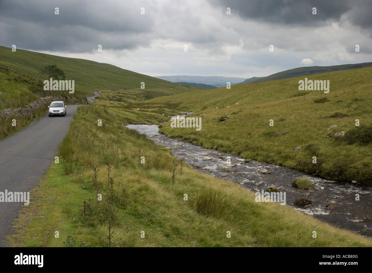 The headwaters of the Tawe River Brecon Beacons south wales ...