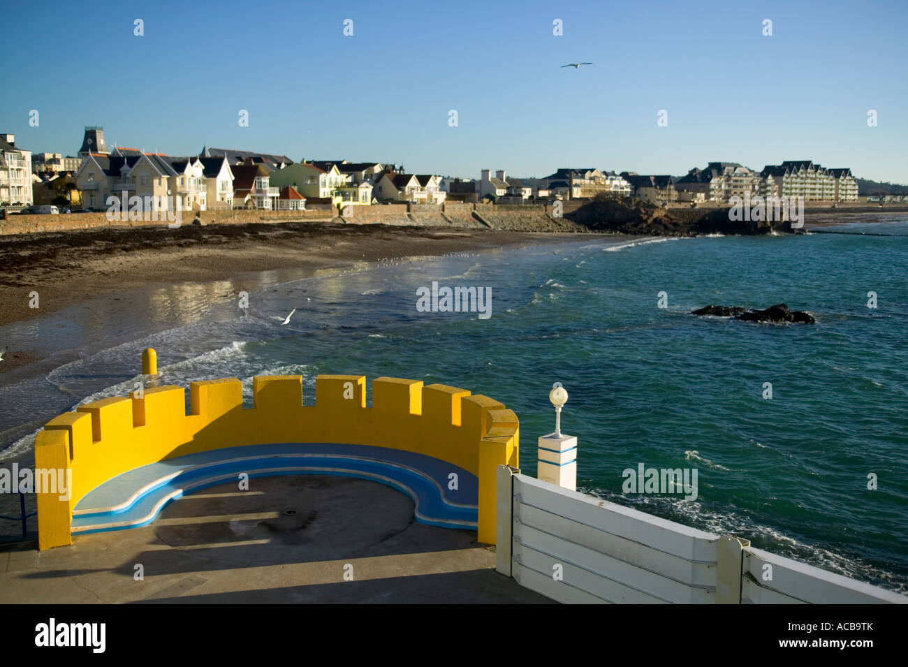 Havre des Pas swimming pool is a Victorian outdoor pool situated in St  Helier Jersey Stock Photo - Alamy