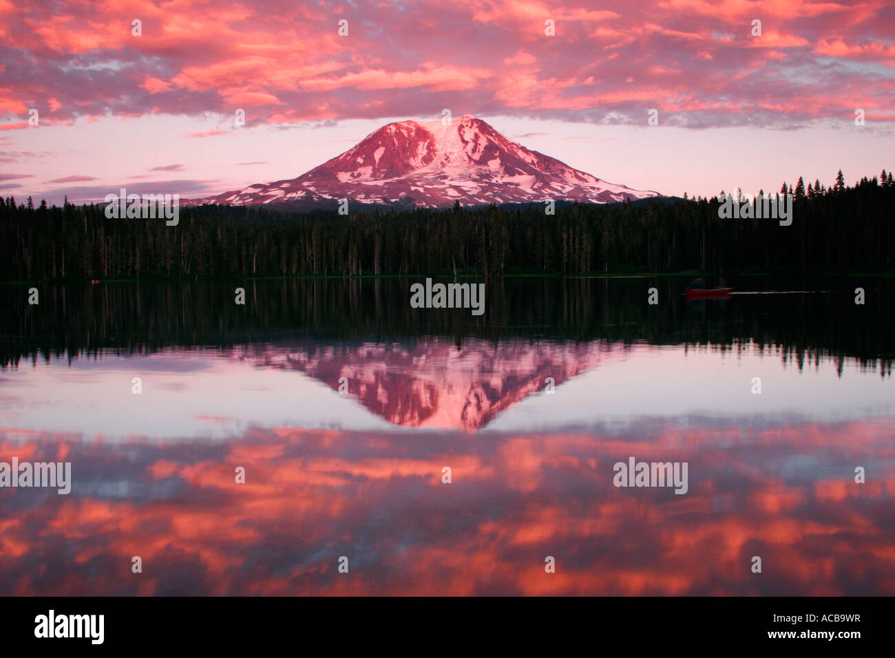 Mount Adams reflected in Takhlakh Lake Mount Adams Wilderness ...