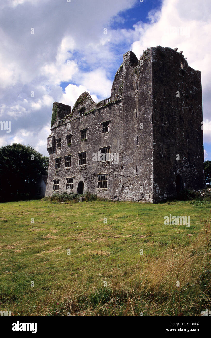 The ruins of Leamaneh Castle, The Burren, Doolin, Republic of Ireland Stock Photo