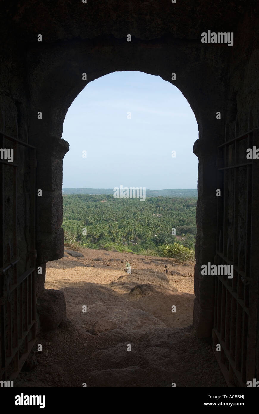 Archway of a fort, Chapora Fort, Goa, India Stock Photo