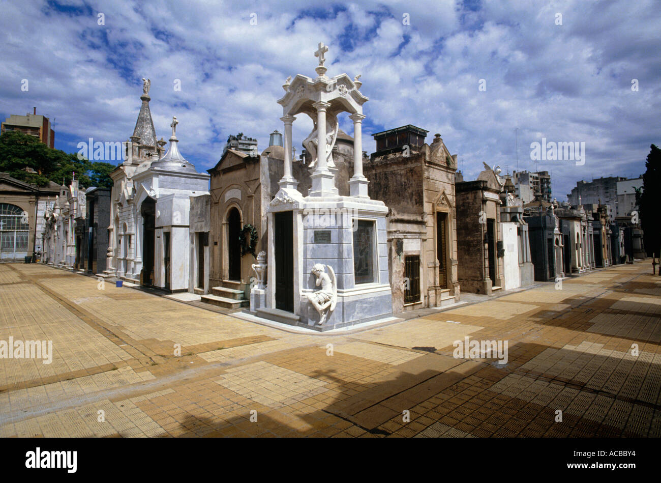 family tombs at cemetery city of buenos aires argentina Stock Photo