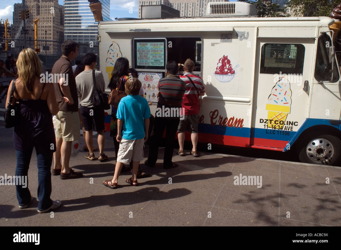 A Soft Ice Cream Truck Parked On Liberty Street In Lower Manhattan Stock Photo Alamy