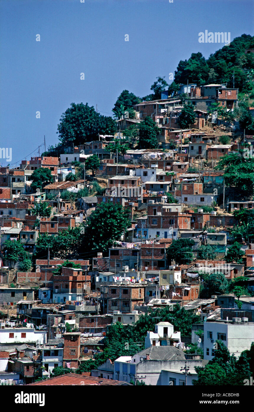 shacks in favela city of rio de janeiro brazil Stock Photo
