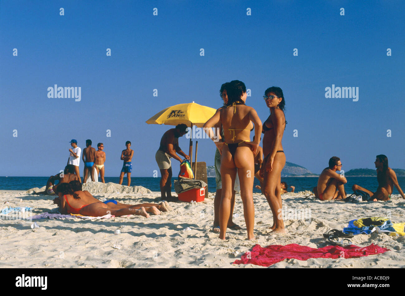 Copacabana Beach At Evening City Of Rio De Janeiro Brazil Stock Photo Alamy