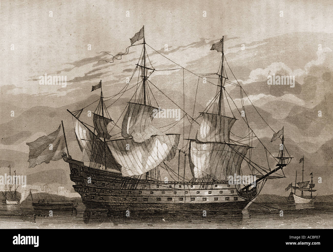 17th century sailing ship hi-res stock photography and images - Alamy hms-victory-full-blowing-sails-wood-model-30-limited-edition-captjimscargo
