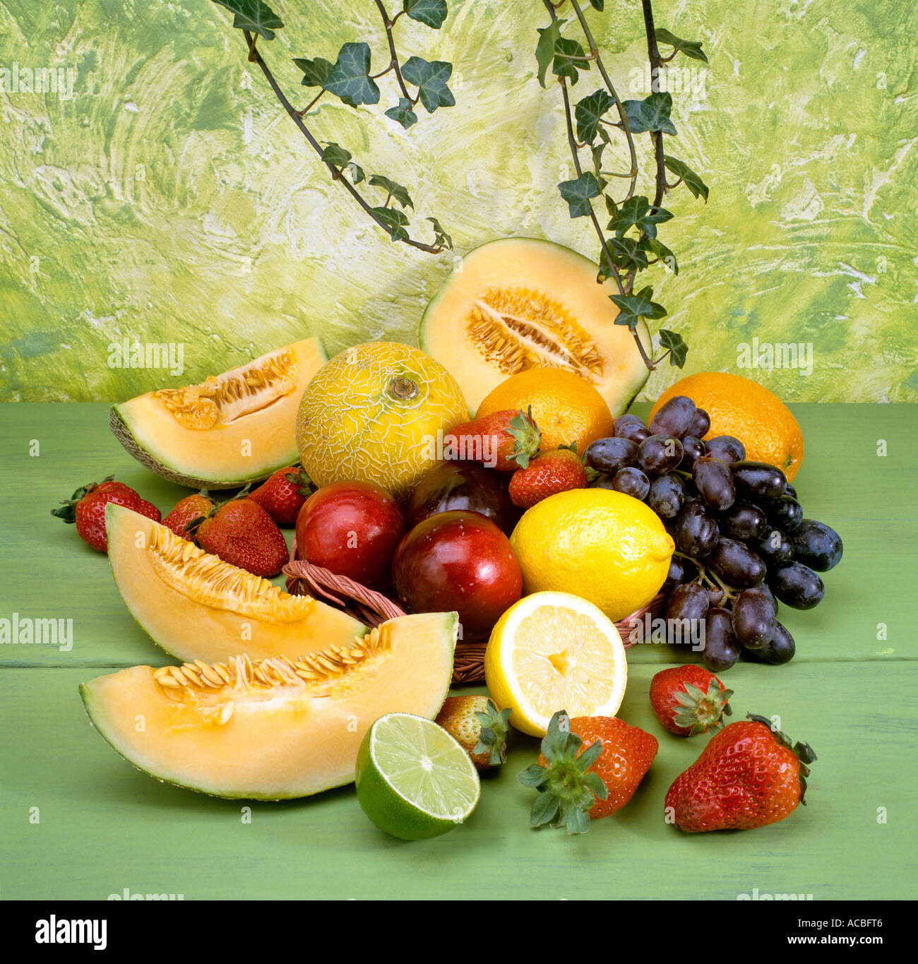 different fruits and berries Stock Photo