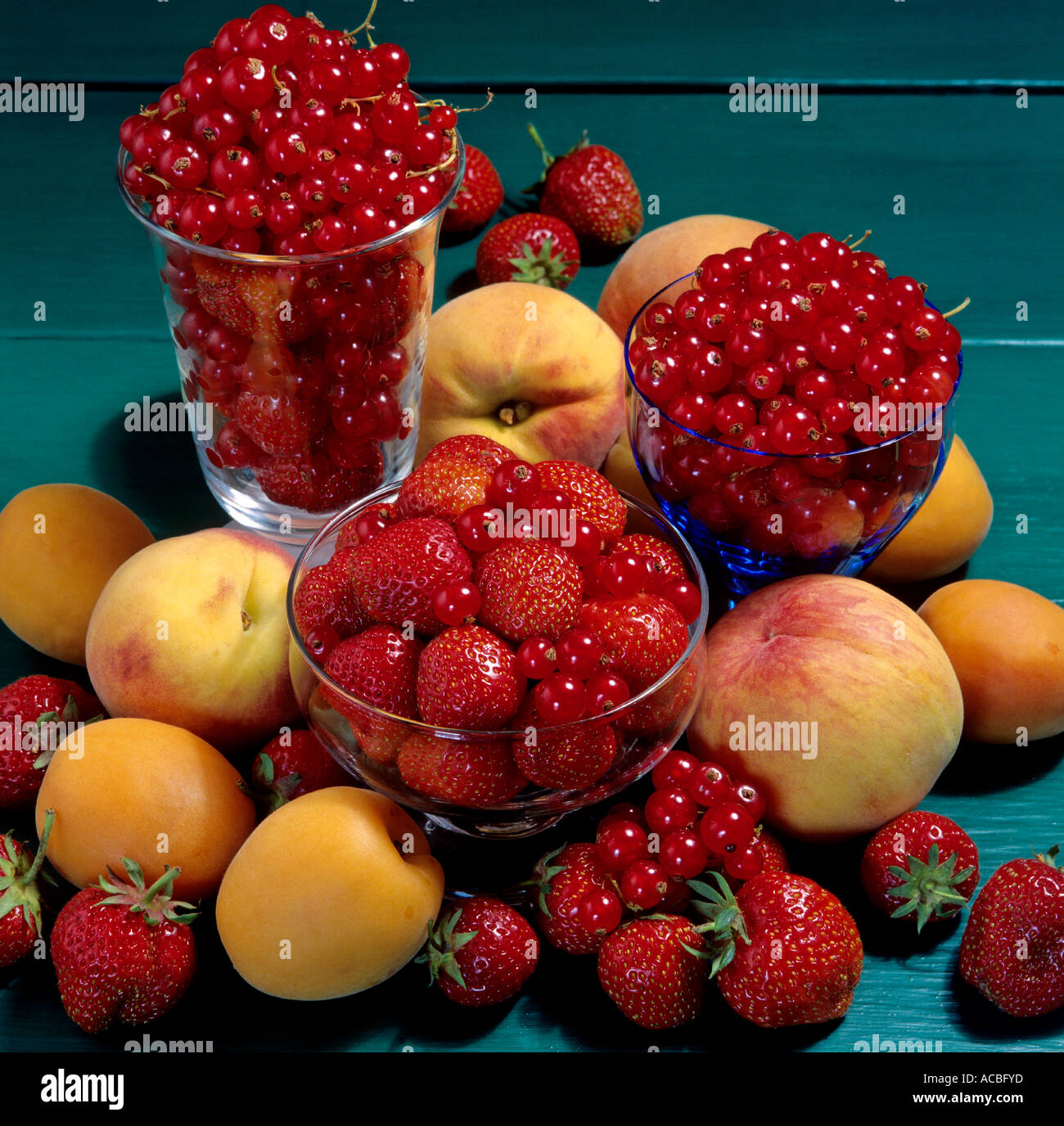 different fruits and berries Stock Photo