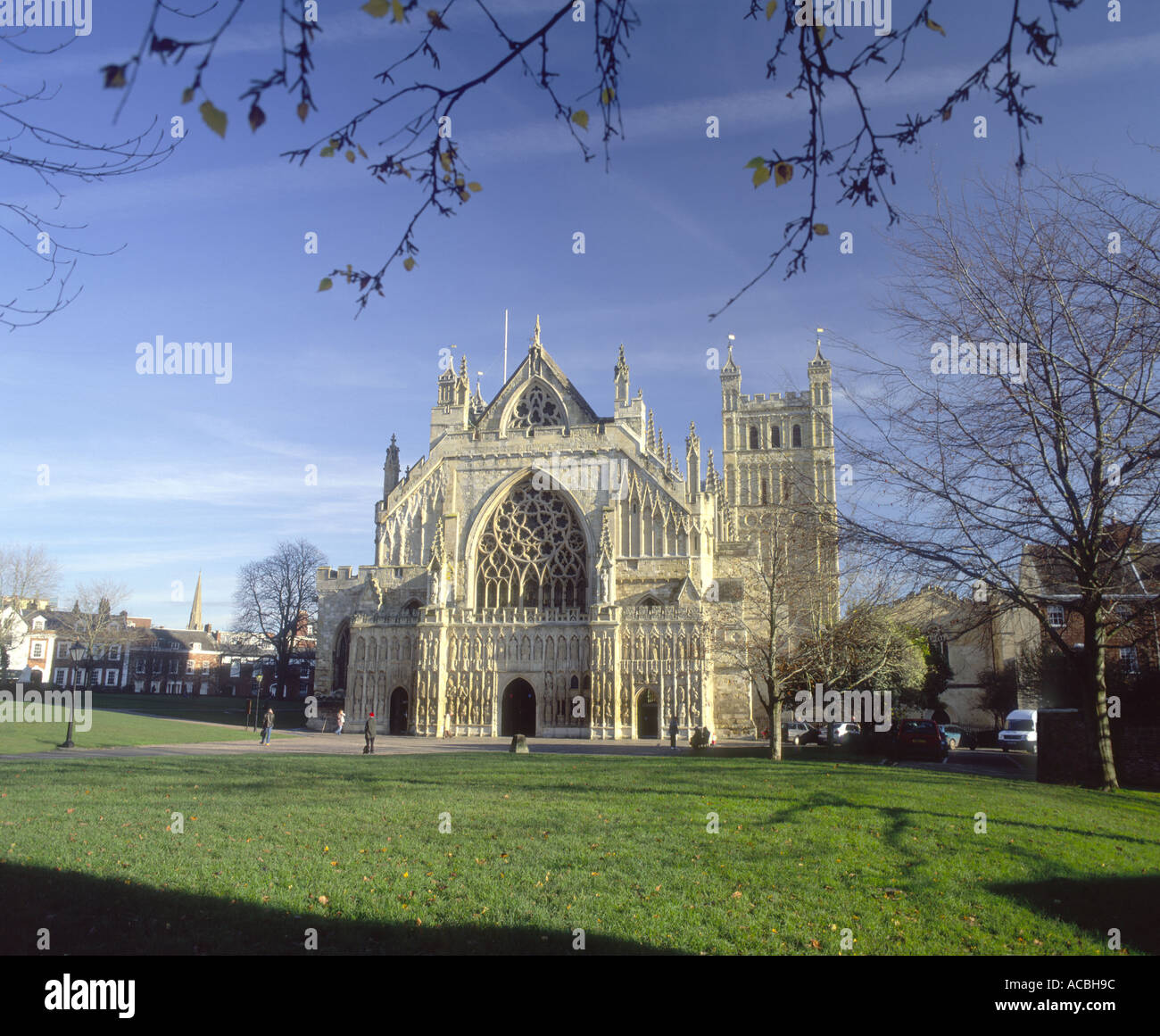 Exeter cathedral south tower hi-res stock photography and images - Alamy