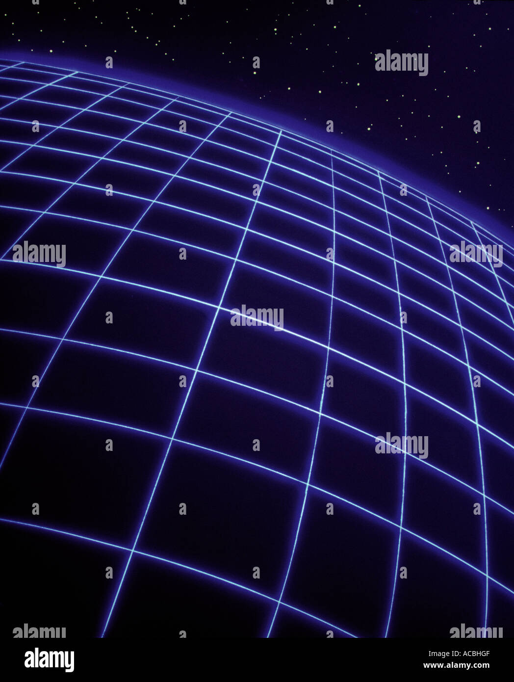 digital enhancement 3 dimensional grid sphere in cosmic space with ...