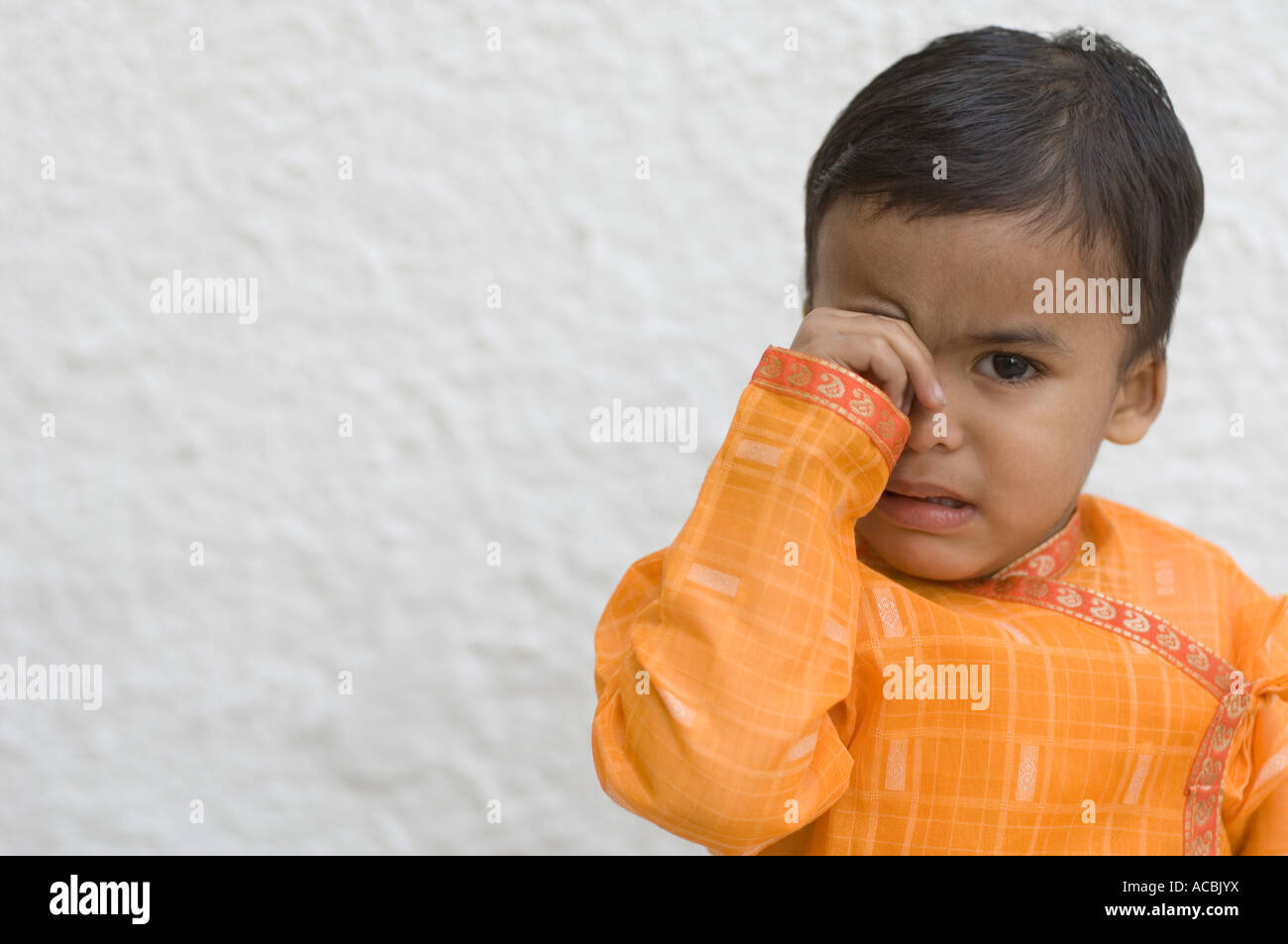 Portrait of a boy crying Stock Photo