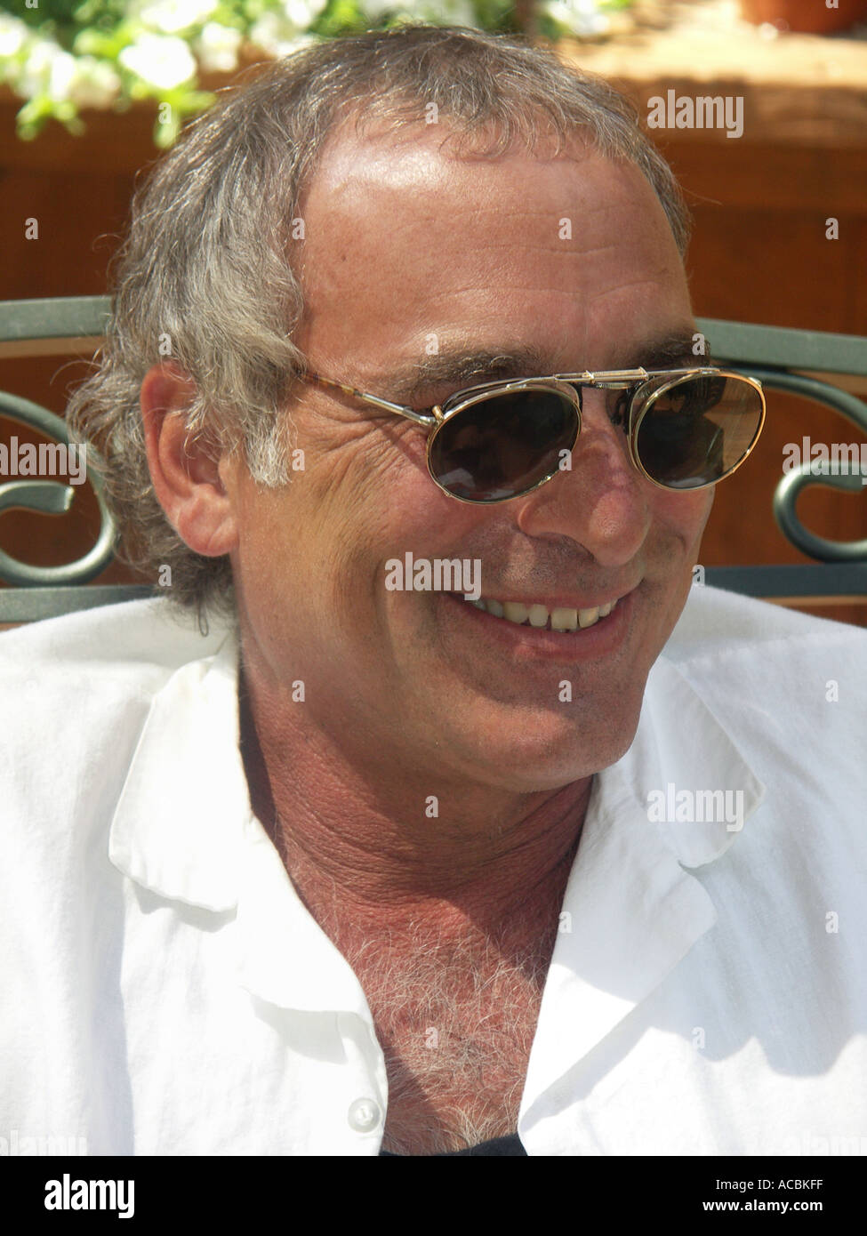 Smiling Middle Age Man in Sunglasses Stock Photo