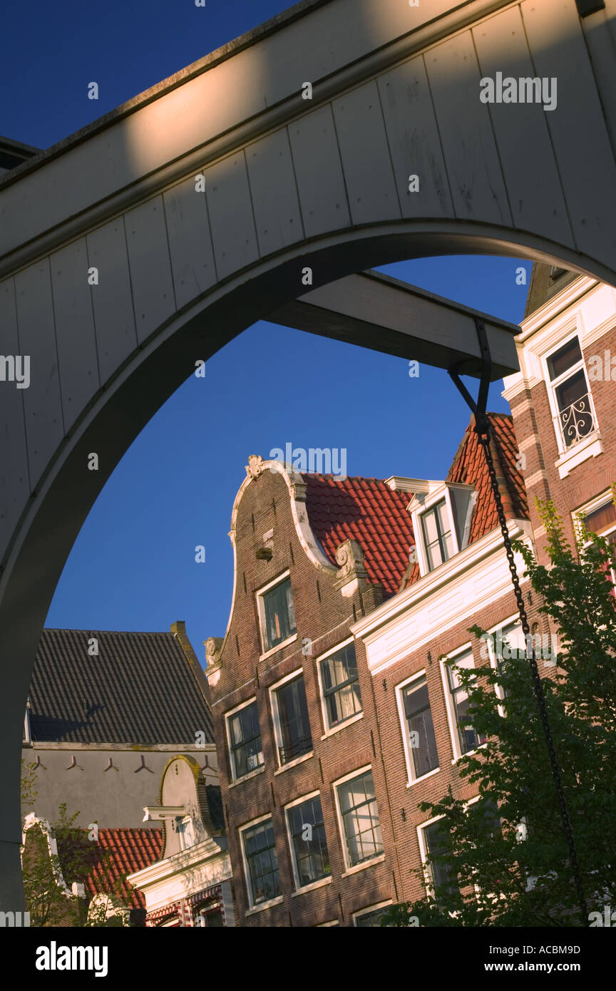 Detail of typical Dutch architecture in Amsterdam. Stock Photo