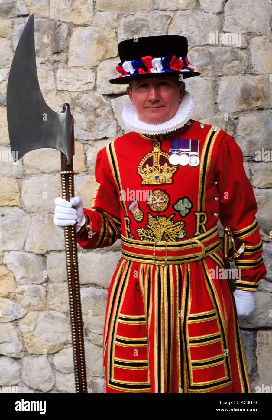 Beefeater Tower of London England UK Yeoman Warder costume history heritage  travel tourism beefeaters warders ceremony Stock Photo - Alamy