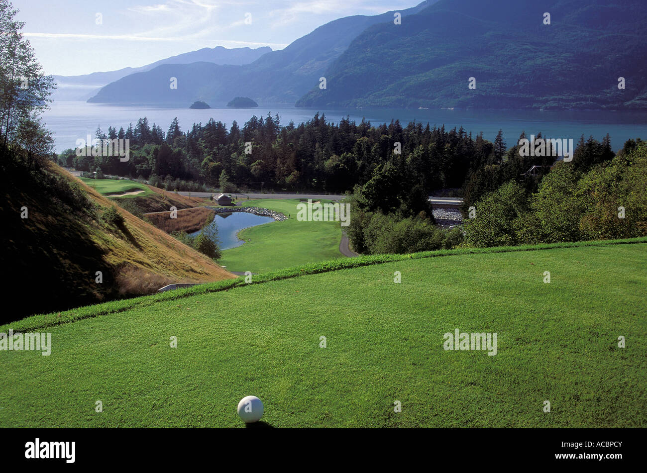Furry Creek Golf Course Britannia Beach British Columbia Canada Stock