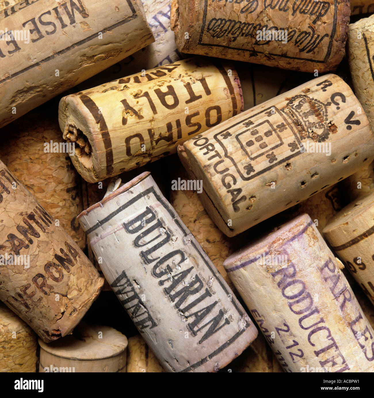wine corks editorial use only Stock Photo
