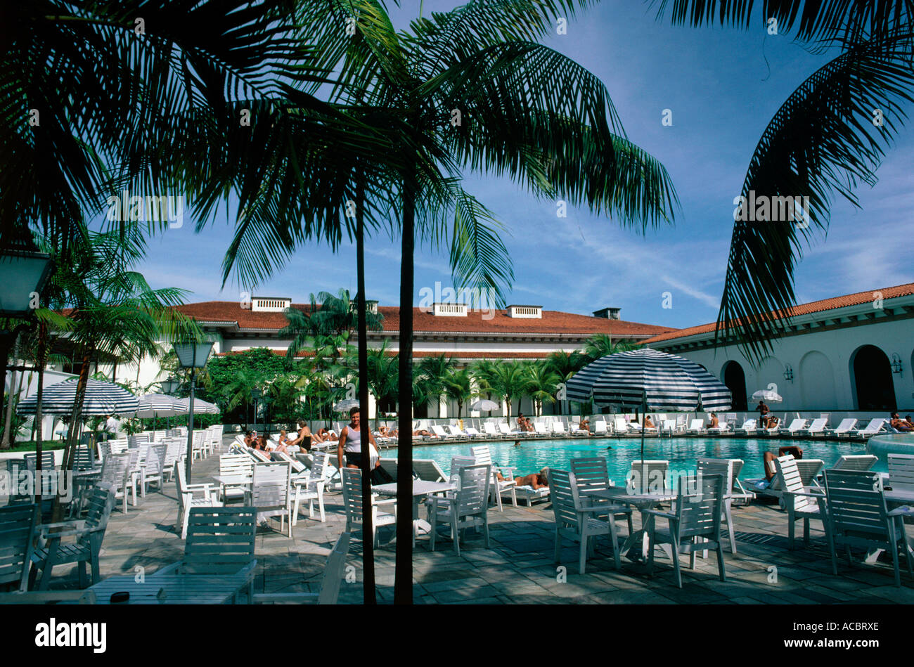 swimmingpool of hotel tropical city of manaus state of amazonia brazil editorial use only Stock Photo
