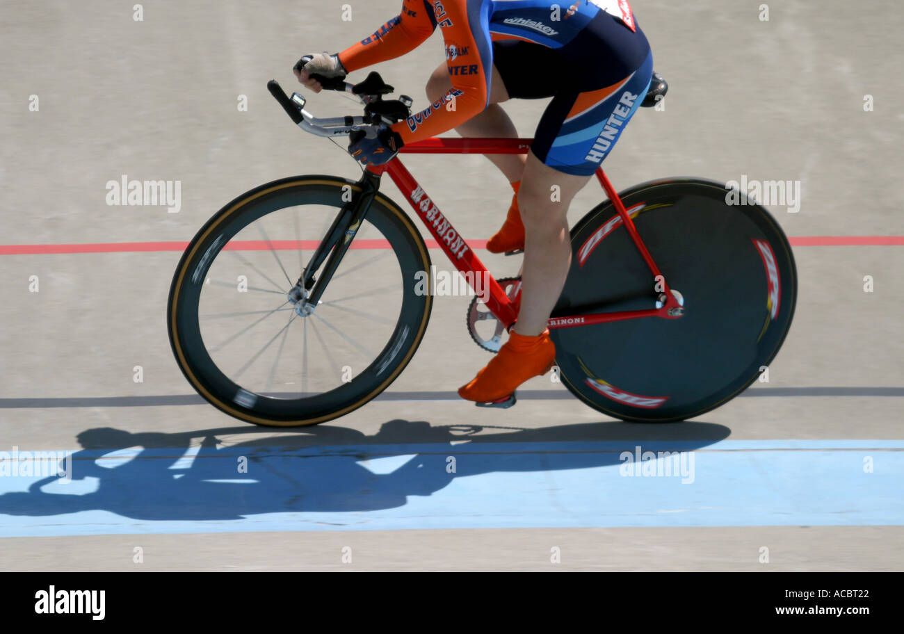 Track National Championship bicycle races Stock Photo