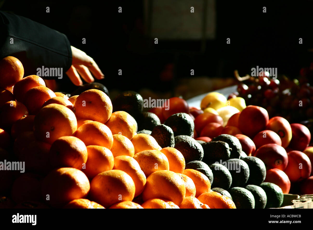 Fruit at public market. Granville Island, Vancouver, BC, Canada Stock Photo