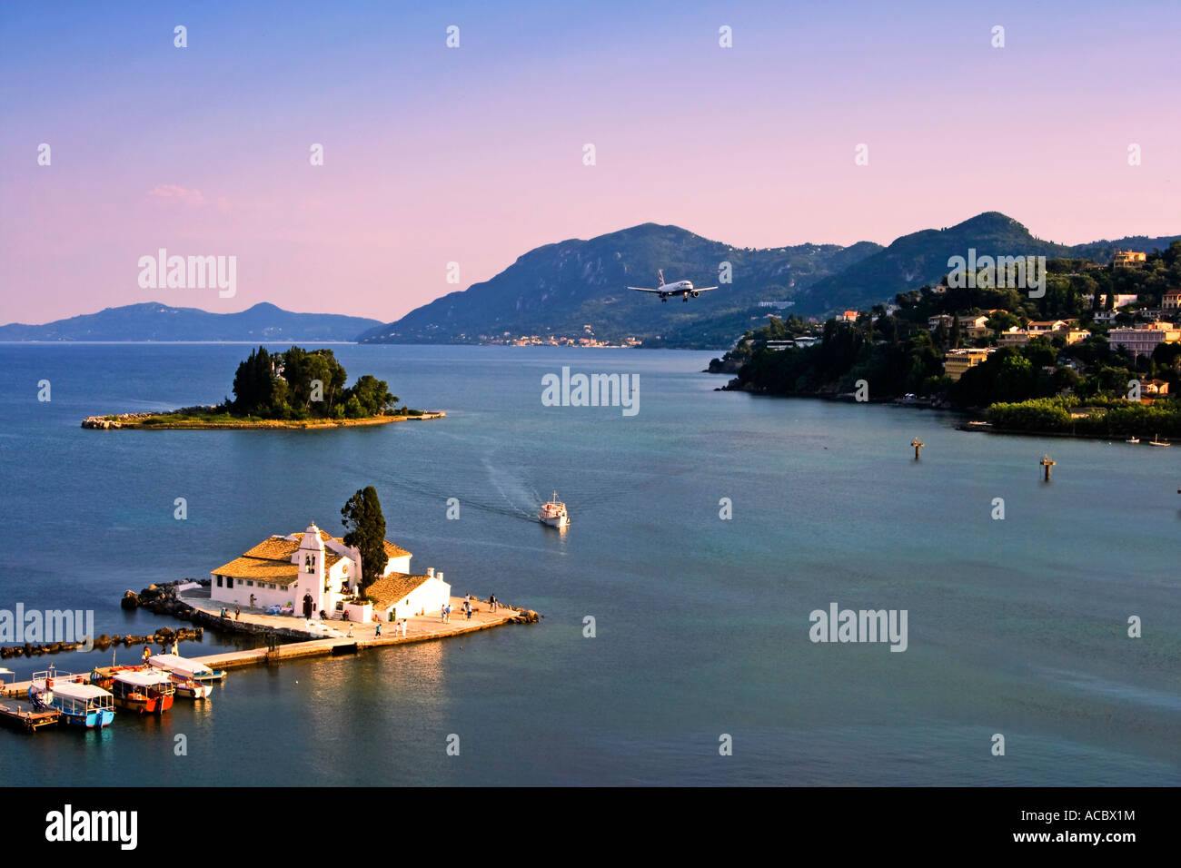 Greece Corfu Island Monastery of the Panayia Vlacheron on Mouse Island ...
