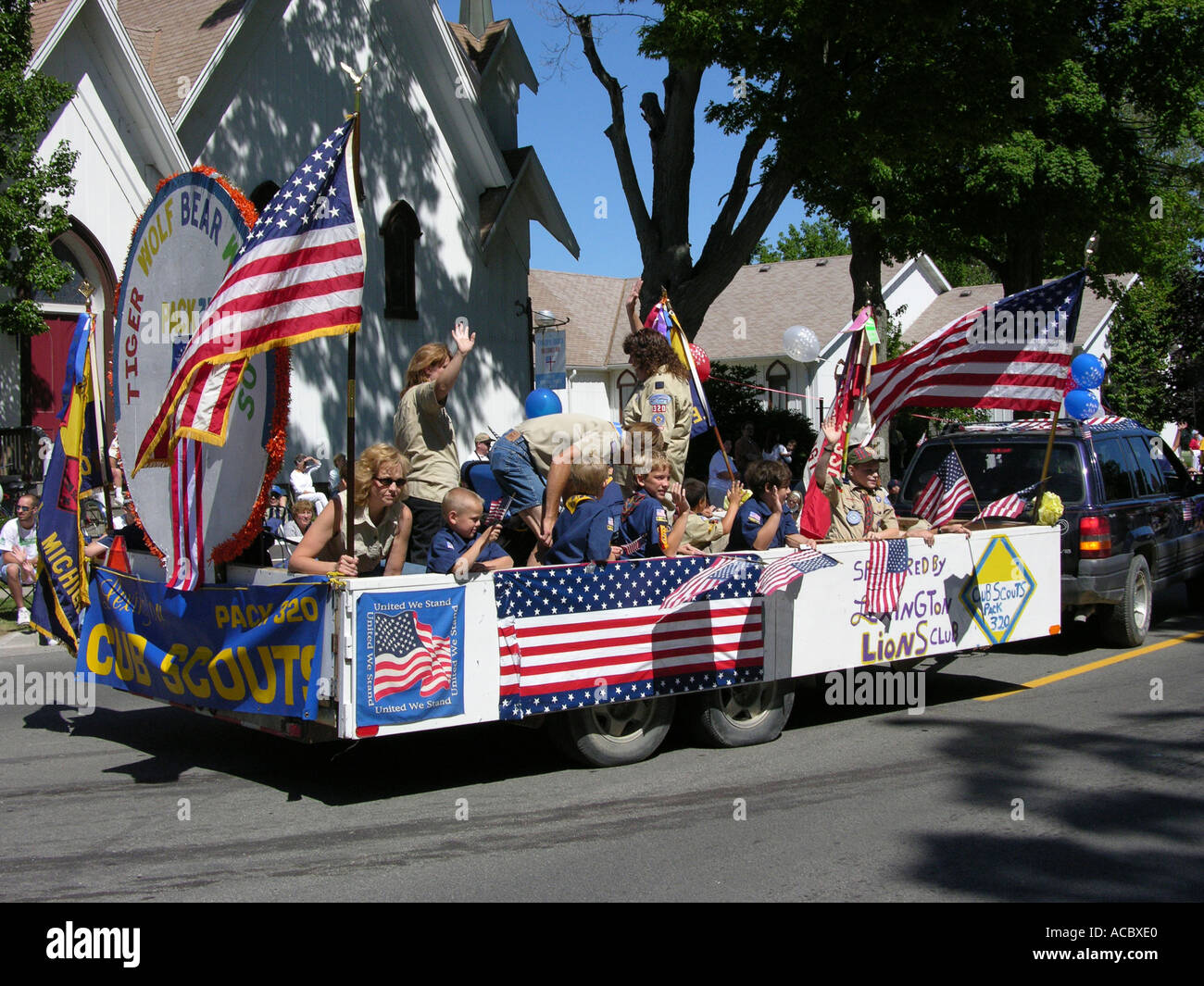 Independence Day parade at Lexington Michigan Stock Photo Alamy